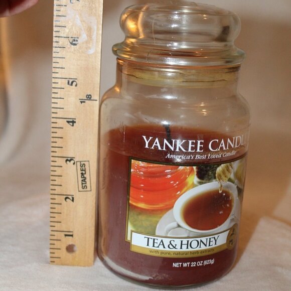 TEA AND HONEY YANKEE CANDLE RETIRED ESSENCE LARGE 22oz "USED" - Picture 5 of 5